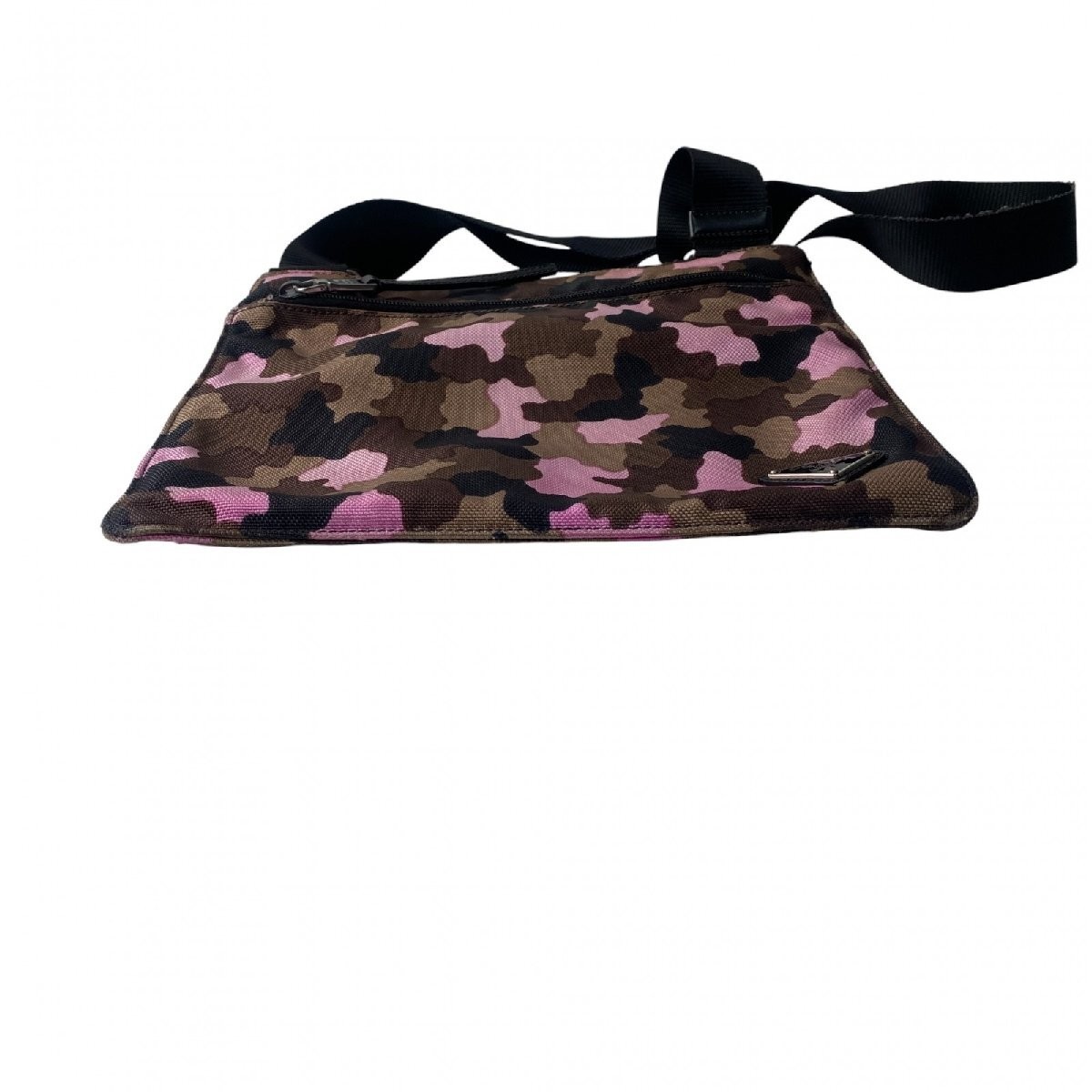 PRADA Women s Camouflage Shoulder Bag Pochette Triangle Logo Plate Crossbody thumbnail 7