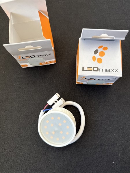 2X Led Modul 230V Flach 5W 2700K 400Lm MR16/GU10 Strahler Ersatz Ø50Mm HöHe 20Mm-image