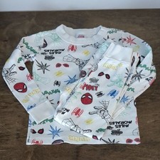 Hanna Andersson Organic Cotton Marvel White Kids Boys Pajama Set - Size 100 US 4