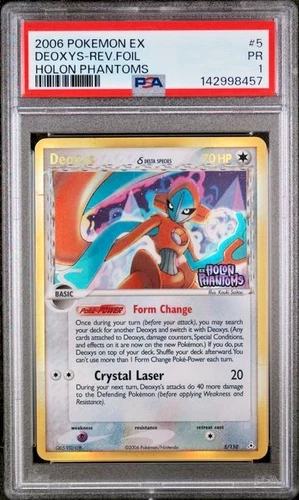 PSA 1 2006 Pokemon EX Holon Phantoms Deoxys Delta Species REVERSE Holo 5/110
