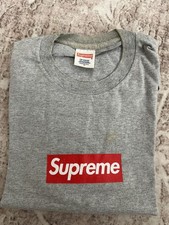 Supreme 20th Anniversary Box Logo Tee In Heather Grey Size Small 100 Authentic