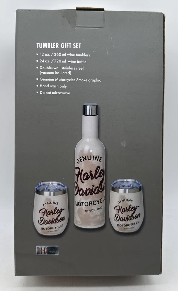 Harley-Davidson Juego de 3 piezas dos vasos de 12 oz y una botella para servir de 24 oz HDX-98644 Foto 4 de 4