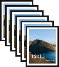 Juego de 6 marcos de fotos 12X15, mostrar imágenes 11X14 con tapete o 12X15 sin