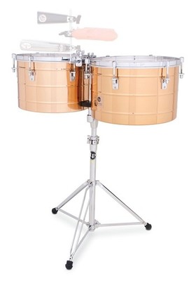 Latin Percussion LP258-BZ 15'' and 16'' Tito Puente Thunder Timbales - Bronze