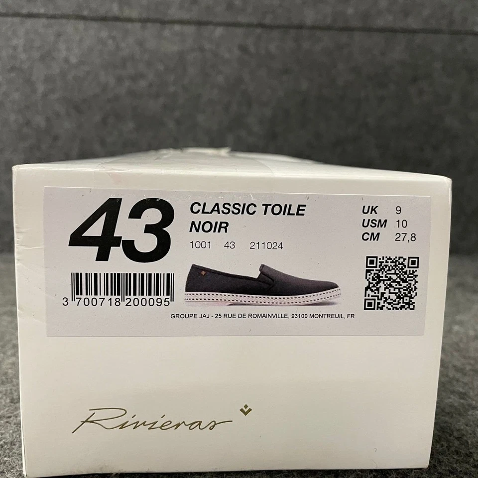 Rivieras Classic Toile Slip On para hombre talla 43 EE. UU. 10 negro Foto 3 de 4