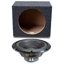 Alpine W12S4 Car Audio 12 Inch Sealed Rearfire Single Sub Box 250 RMS 4 Ohm