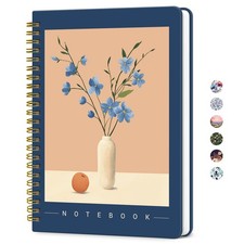 Pretty Spiral Journal for Women Lined Notebook for Note Taking