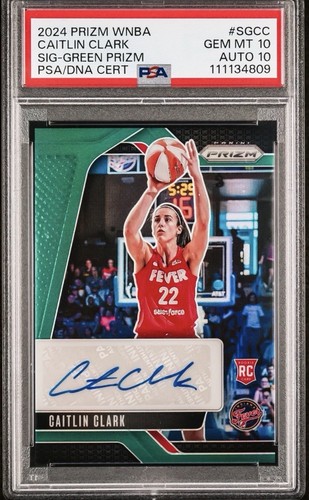 2024 Prizm Caitlin Clark RC Signature True Green PSA 10 Auto 10 POP 2