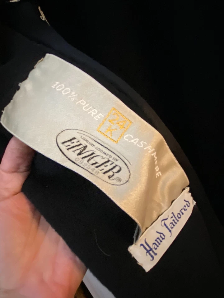 Vintage Women’s Black Cashmere & Mink Collar Swing Mid Long Length - Image 4 of 4