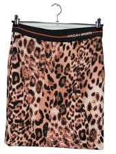 MARC CAIN High Waist Rock Damen Rock Gr. DE 40 schwarz-pink Casual-Look