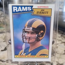 Topps 1987 Super Rookie #145 Jim Everett Los Angeles Rams NFL Football Card. rookie card picture
