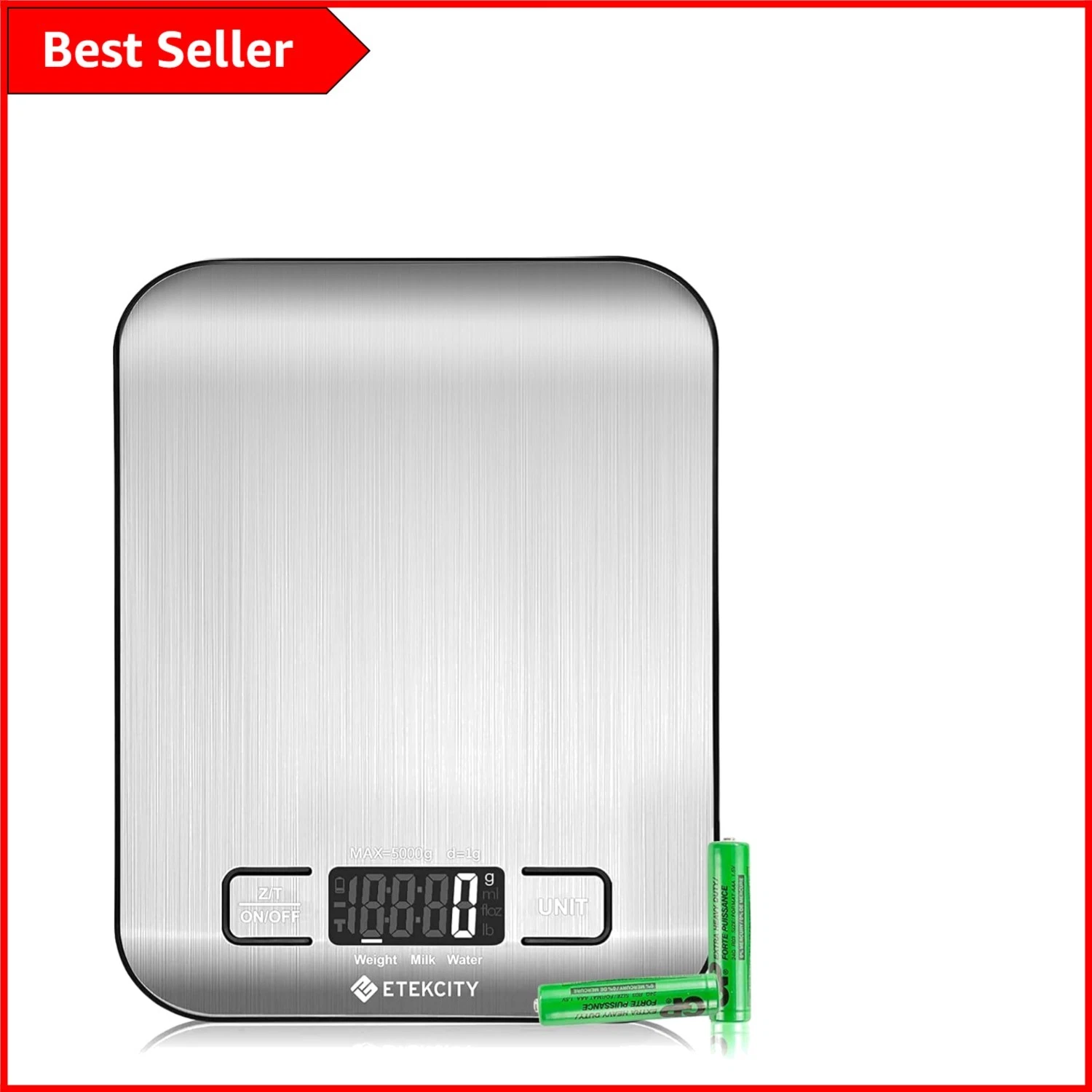Precision Food Weighing Scale - 1g Readability, Compact Design, LCD Display