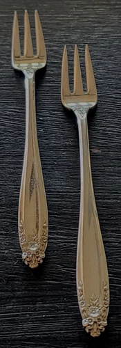 2 x International Sterling Prelude Cocktail or Seafood Forks 5½"