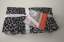 Black White Mixed Animal Print Cotton Fabric FAT QUARTER Bundle 5pcs 18" x 21"