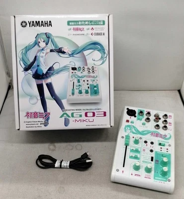 YAMAHA AG03-MIKU Hatsune Miku Edition USB Mixer w/ Box Fully Tested - Image 1 of 3