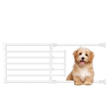 Short Dog Gates for Doorways,Dog Gate to Step Over,Retractable Puppy Gate for...