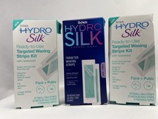 Schick Hydro Silk TARGETED WAXING STRIPS for Face  Pubic Hair Removal 120 Strip