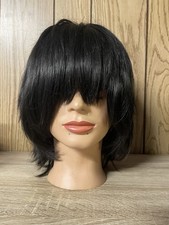 Basic Short Black Cosplay Wig Alternative Mullet Synthetic Hair