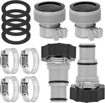 Pool Hose Adapter Type A/B Intex 1.25 1.5 Threaded w Clamps