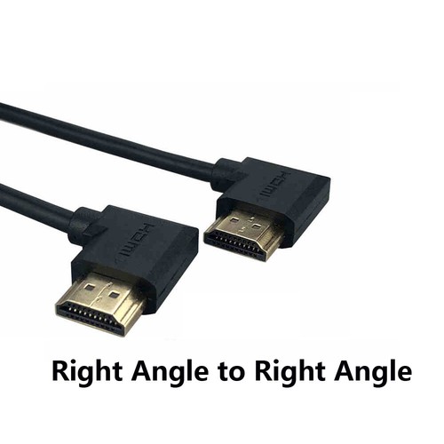HDMI Right Angle Cable High Speed 3D TV 90 Right Angle to 270 Plug 15cm - 100cm - Imagen 11 de 12