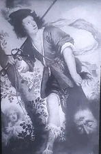 David and Goliath, Bernardo Strozzi, Magic Lantern Glass Slide