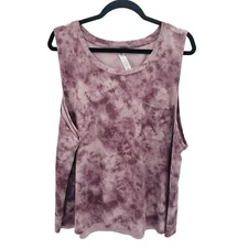 RBX Tie Dye Sleeveless Active Top Womens Plus Size 3x Purple Gym Workout Stretch
