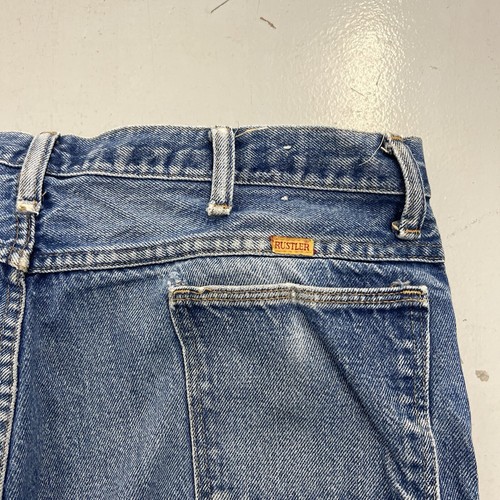 Vintage Rustler Jeans Mens Blue Bootcut American Denim Made in USA 87621 40x30 - Picture 14 of 14