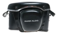 Rank Aldis Black vintage film camera antique leather case