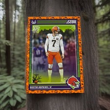 2024 Score Football Halloween Pumpkin Card #69 Dustin Hopkins, Cleveland Browns