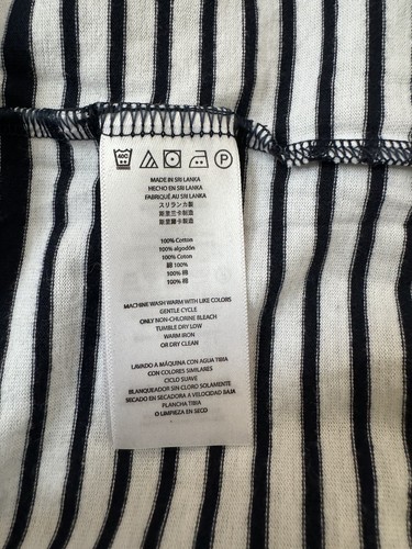 100% Cotton Michael Kors White Blue Striped Tshirt Tee Shirt Logo Men XL $69.50 - Picture 5 of 5
