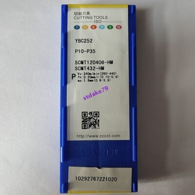 New 10pcs SCMT120408-HM YBC252 SCMT432 Original ZCC.CT CNC blade carbide inserts