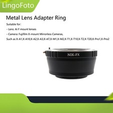 Lens Adapter Ring for Nikon AI Mount Lens to for Fujifilm FX Fuji X-Pro1 X-Pro2