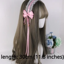 Lolita Girls Lace Split Headdress Hair Accessory Lady Bowknot Maid Cosplay Fairy