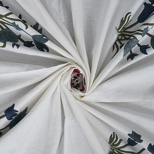 THB Hand Block Printed Pure Cotton Bed Sheet 400 Tc Size 90X108 With Pillow - Picture 24 of 54