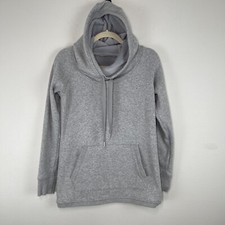 Athleta Sweatshirt Women's XS Gray Mock Neck Warm Cozy Thick Sweater Pouch