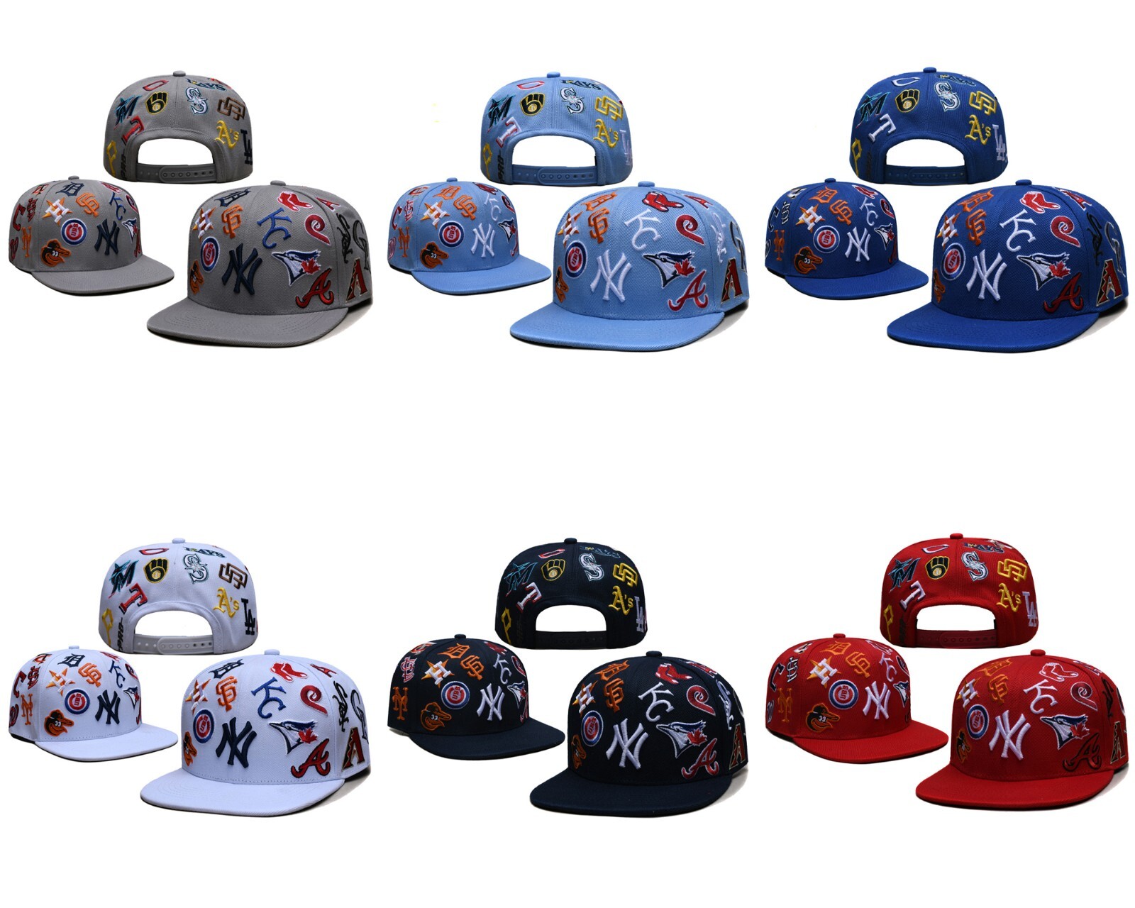 MLB Pro Standard All Over Pro League Team Wool Snapback Adjustable Adult Hat Cap