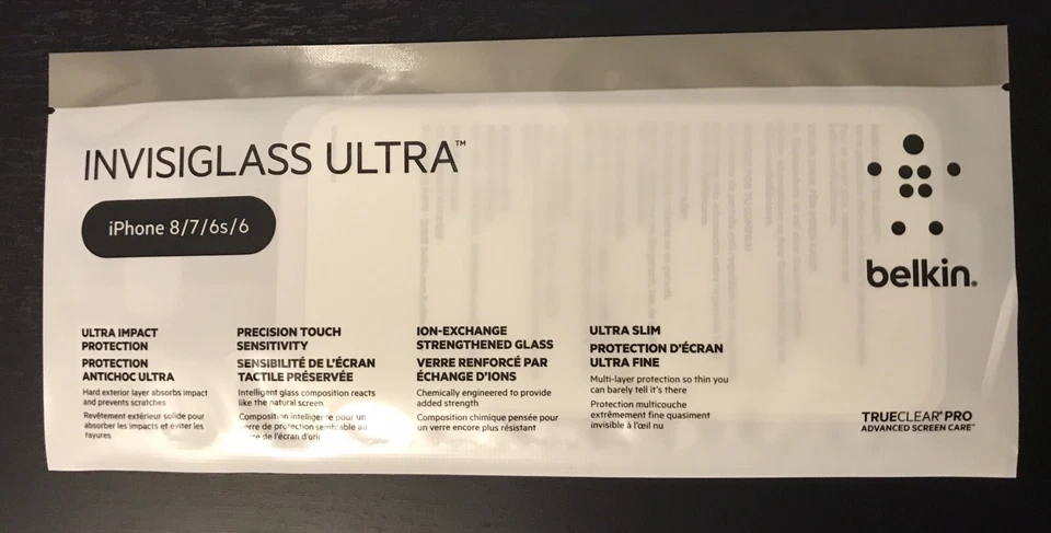 Protector de pantalla Belkin Invisiglass Ultra - iPhone 8/7/6s/6 ENVÍO GRATUITO en CA Foto 2 de 3