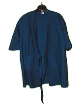 Red Kap Navy Blue Open Lab Coat Jacket With Ties New Med Reg Unisex