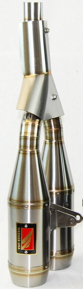 Dual Slip On Exhaust Competition Werkes WT675-S for 06-12 Triumph Daytona 675 - Image 4 of 4