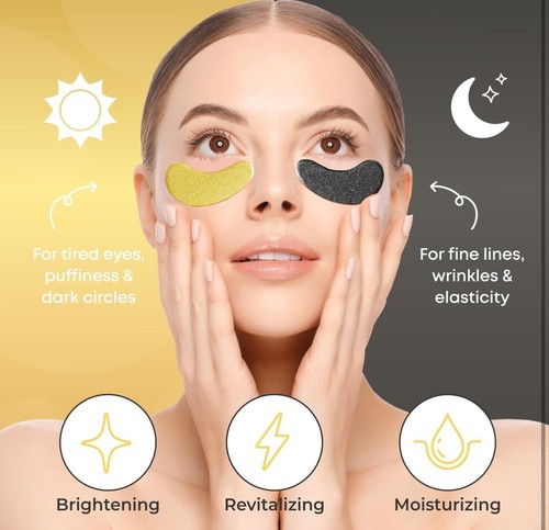 Under Eye Patches for Puffy Eyes & Dark Circles 60ct - Daytime & Night Gift Set - Picture 2 of 5