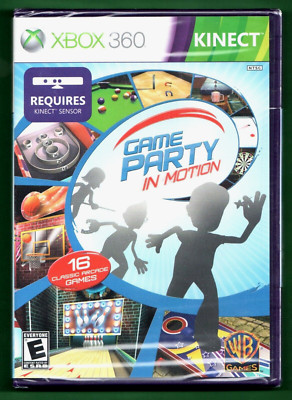GAME PARTY IN MOTION XBOX 360 KINECT BRAND NEW ORIGINAL SEALED PACKAGING