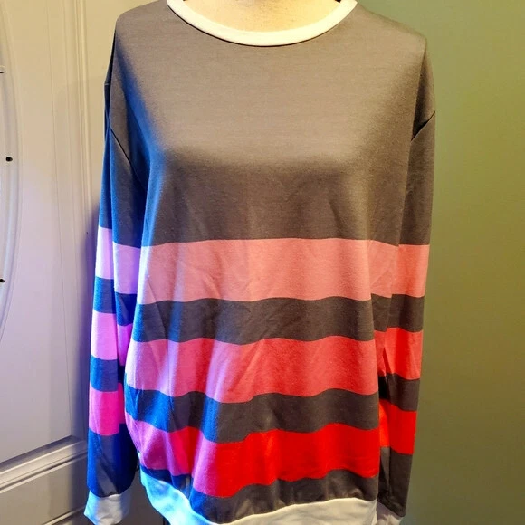 Fantastic fawn striped clearance sweatshirt