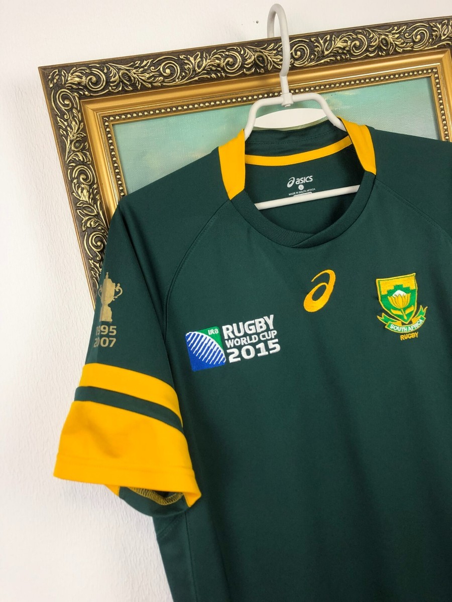 Asics South Africa Rugby World Cup Jersey Shirt Rare Mens Trikot