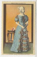 Washington, D.C. Postcard Sarah Childress Polk Dress vintage Curt Teich linen SS