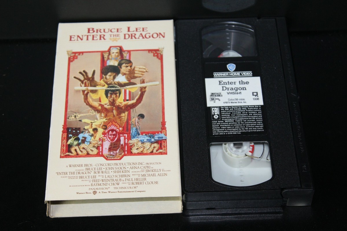 Bruce Lee Enter The Dragon VHS Cassette Tape Video Kung Foo Original