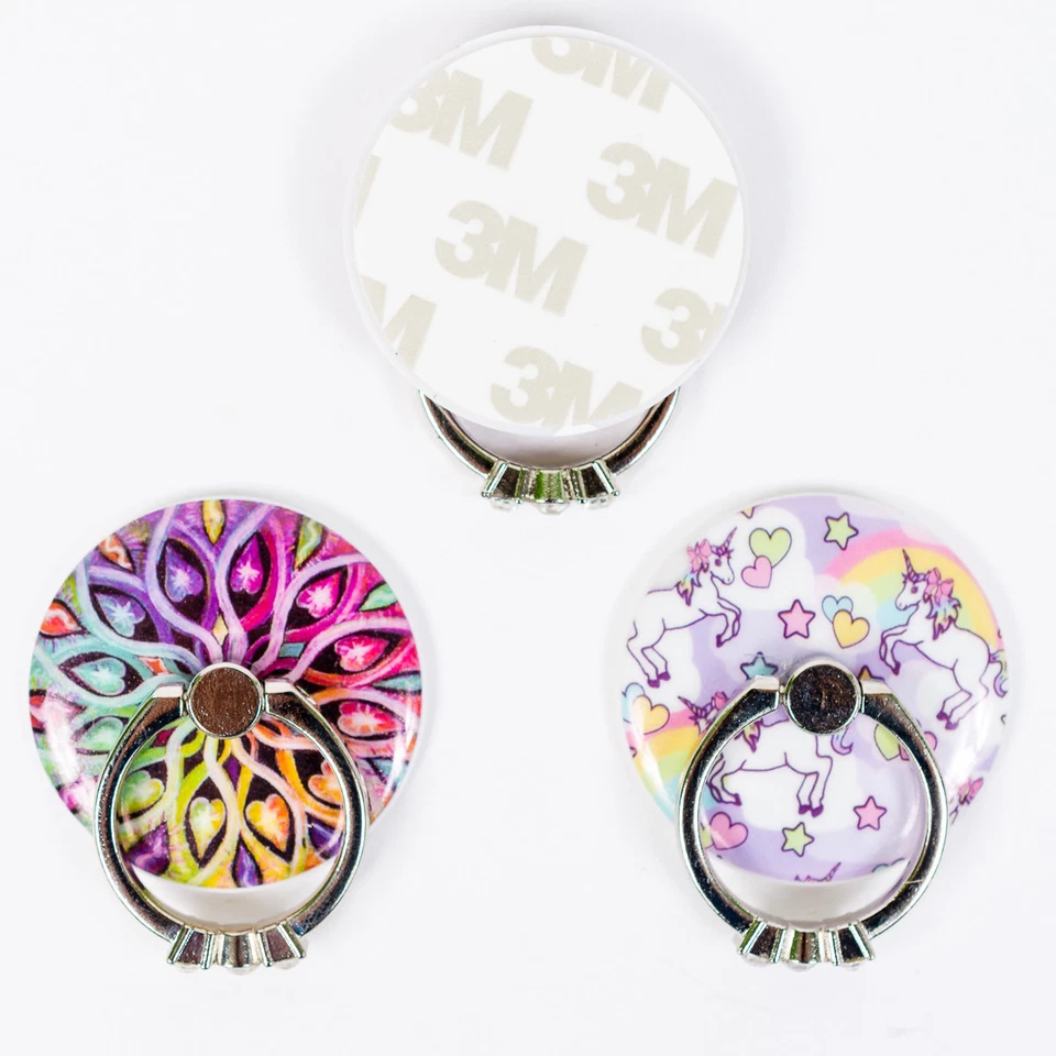 Universal 360° Cell Phone Finger Ring Smartphone Kickstand Car Mount Holder - Image 4 of 4