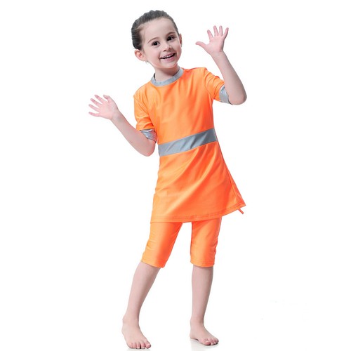 Kids Girls Summer Swimwear Muslim Modest Full Cover Burkini Swimming Beachwear - Picture 84 of 226
