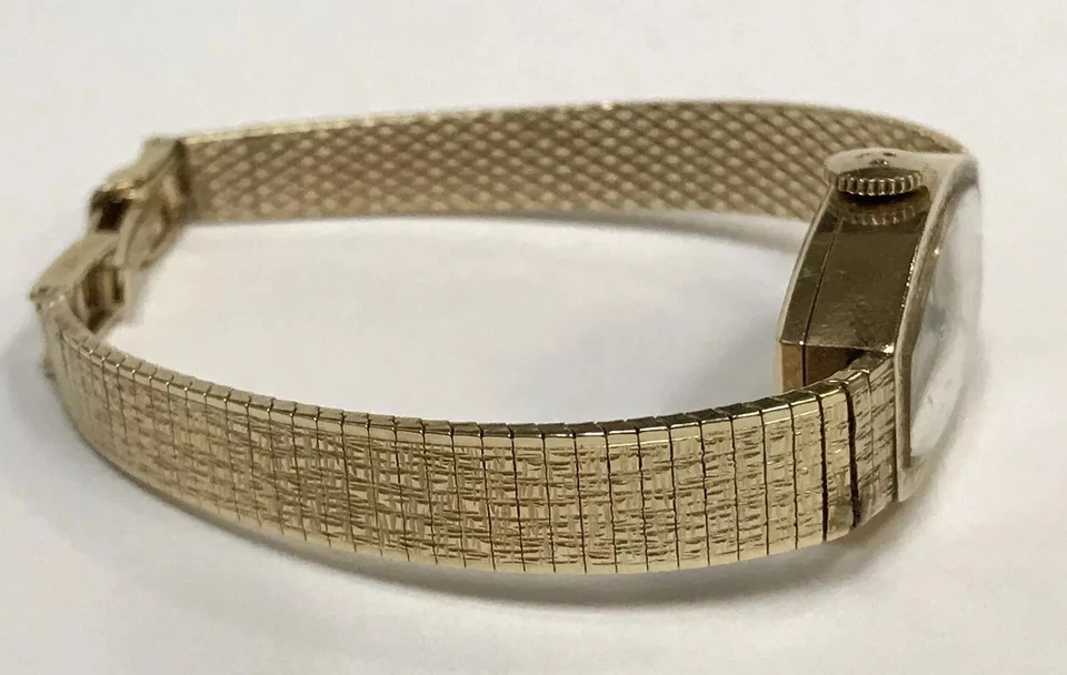 Reloj Pulsera LeCoultre Vintage Damas Oro Amarillo 14k Sólido 20G Mujer’s Cuerda Foto 4 de 4