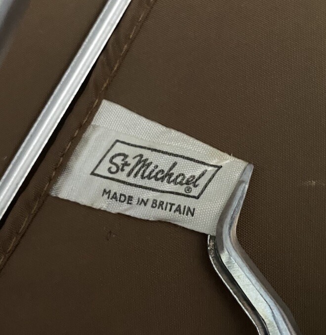 英国ヴィンテージ 小型アンブレラ 樹脂製ハンドル グリーン 63cm St Michael St Michael Vintage Small Umbrella, Brown, Manual, L:58.5cm W