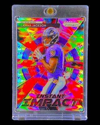 LAMAR JACKSON ROOKIE SILVER PRIZM COLOR REFRACTOR 2018 Panini SP Holo - RAVENS
